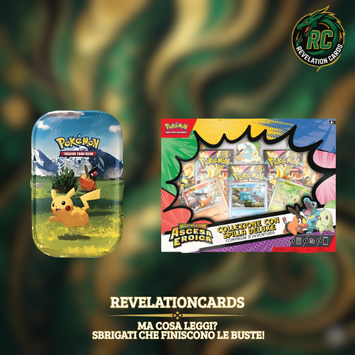 ⚔️ Pokémon – Bundle Ascesa Eroica + Collezione Spilla Deluxe Compagni d’Avventura (ITA)