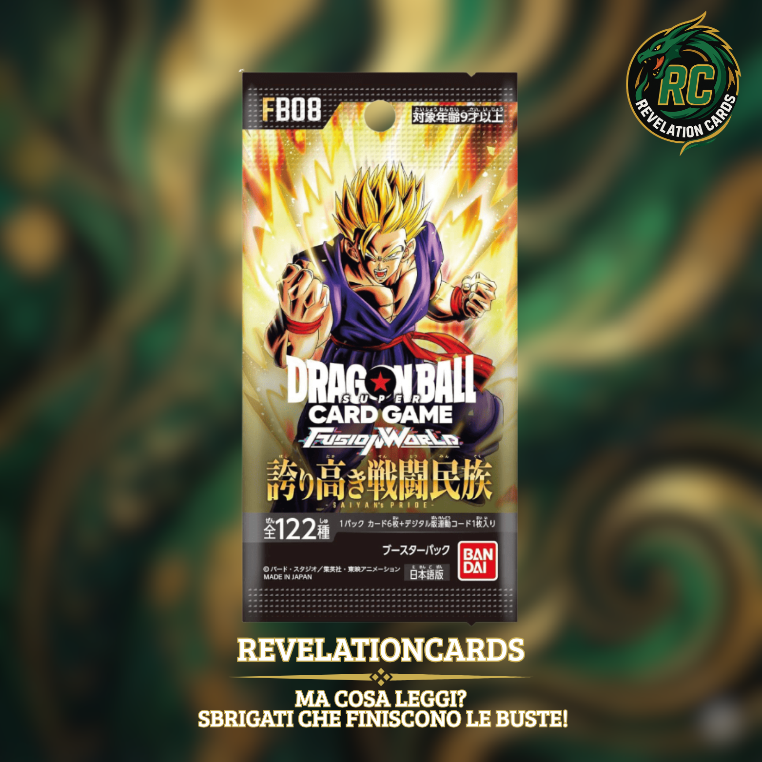 🐉 Dragon Ball Super Card Game – FB08 Bustina (Giappone)