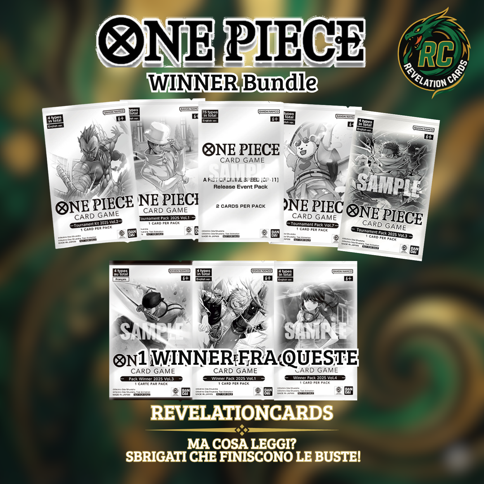 🏴☠️ One Piece TCG – Winner  Tournament Bundle (6 Packs)