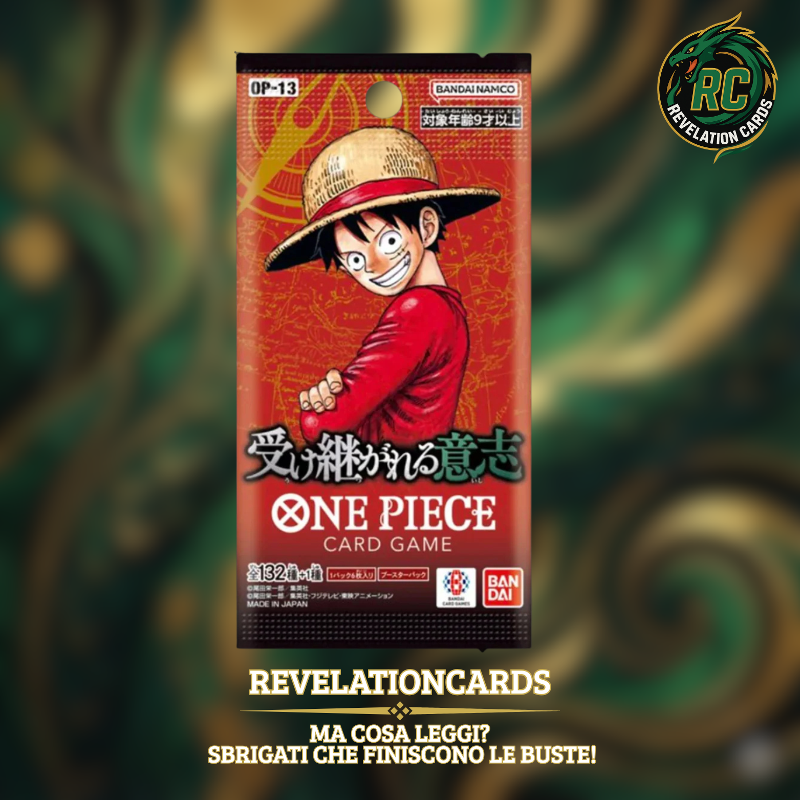 🏴☠️ Bustina Singola One Piece OP13 (Versione Giapponese)