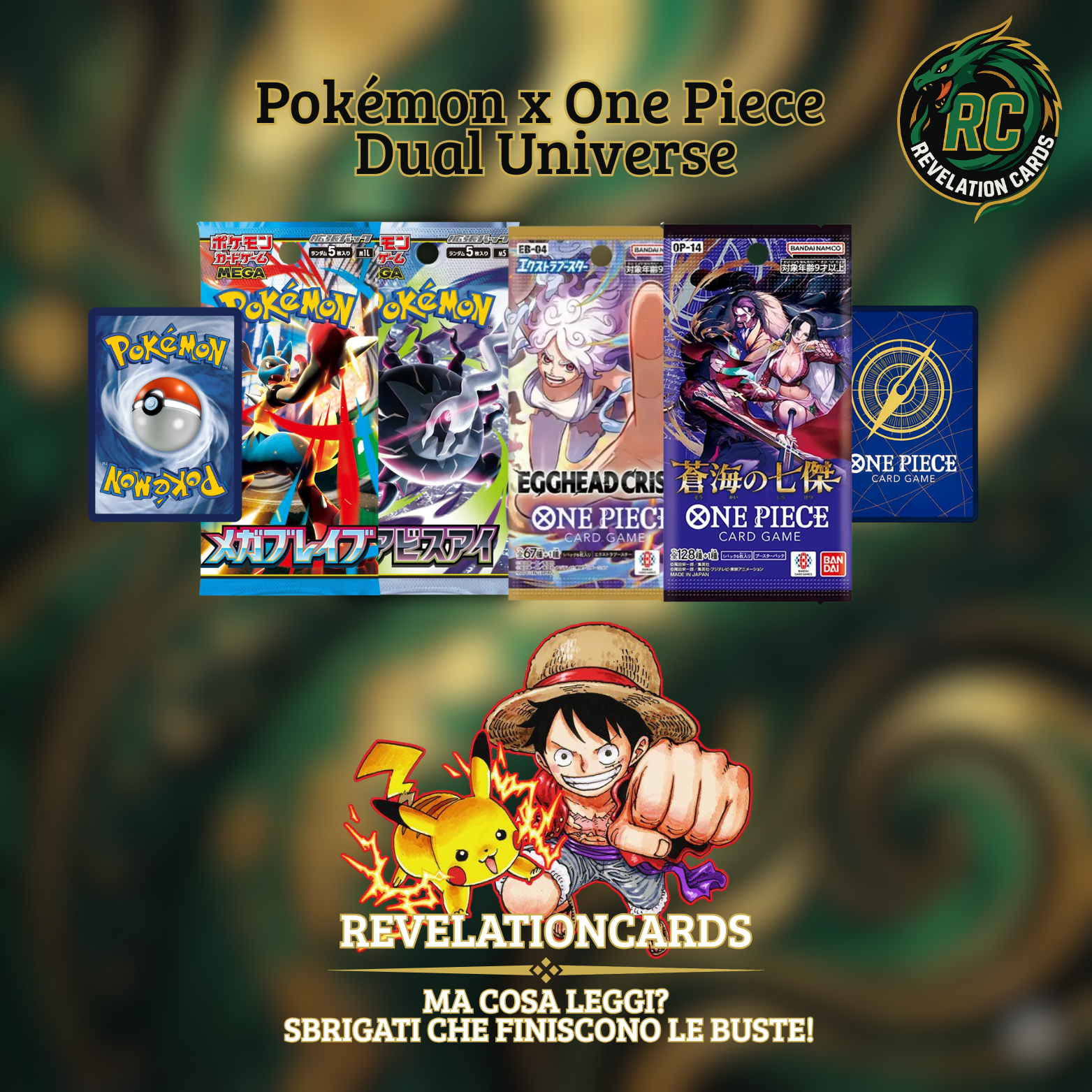 🔥 Pokémon x One Piece – Dual Universe Pull Pack