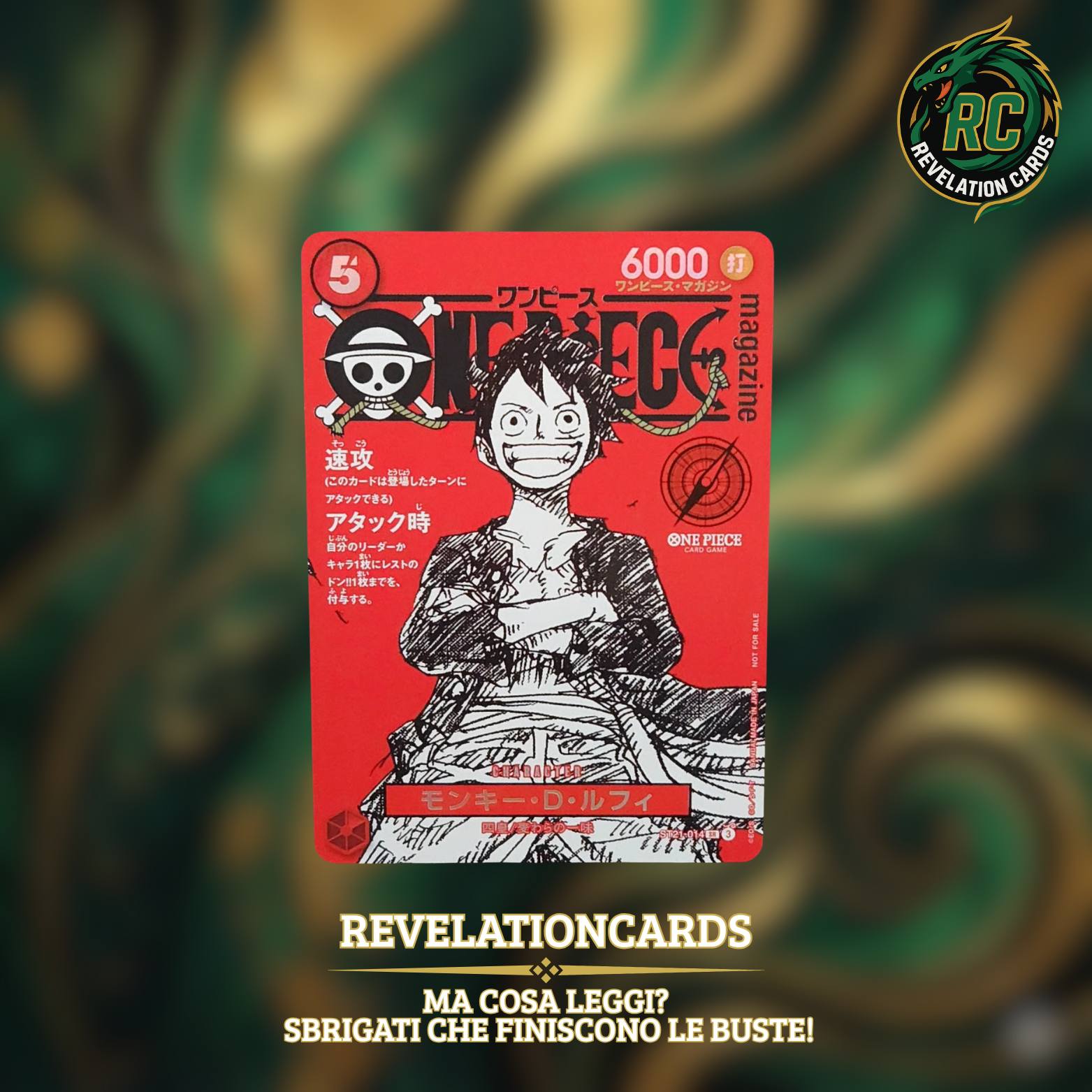 🏴☠️ One Piece Card Game – Luffy ST21-014 (Giappone)
