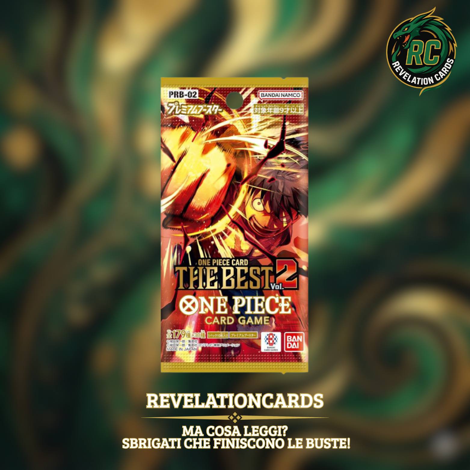 🏴☠️ One Piece Card Game – PRB02 Premium Booster (Giappone)
